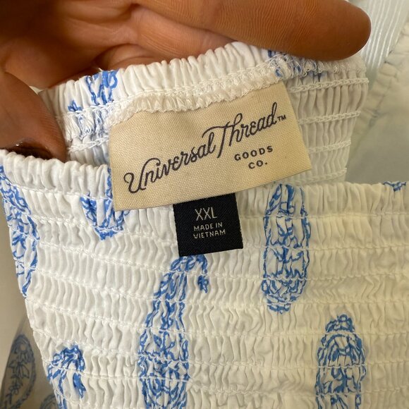 Blue printed halter dress - Picture 6 of 8